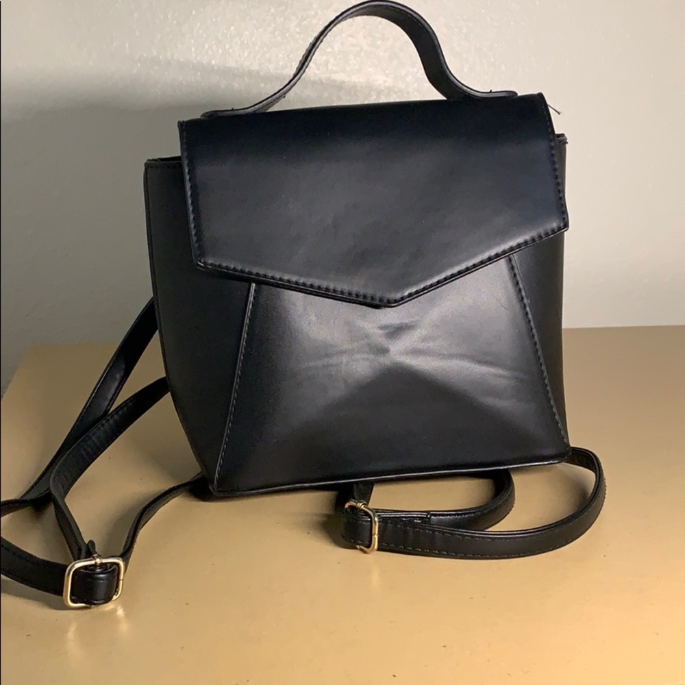 Mini Faux Leather Backpack